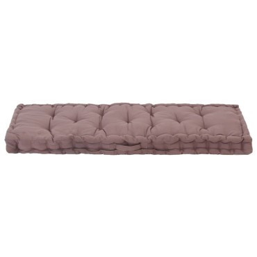 vidaXL Μαξιλάρα Δαπέδου / Παλέτας Taupe 120x40x7cm Βαμβακερή