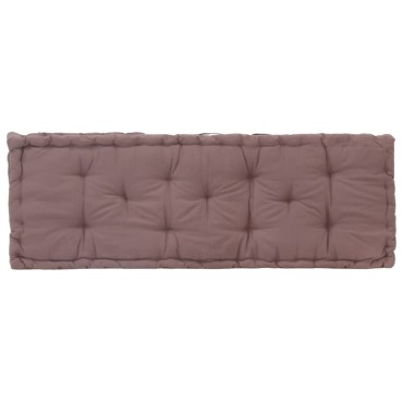 vidaXL Μαξιλάρα Δαπέδου / Παλέτας Taupe 120x40x7cm Βαμβακερή