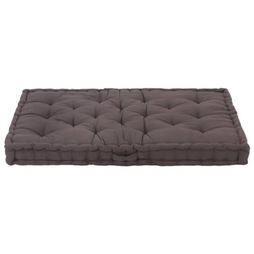 vidaXL Μαξιλάρα Δαπέδου / Παλέτας Ανθρακί 120x80x10cm Βαμβακερή