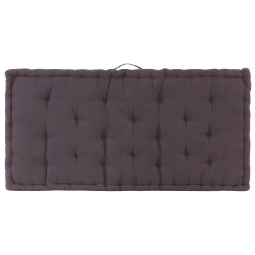 vidaXL Μαξιλάρα Δαπέδου / Παλέτας Ανθρακί 120x80x10cm Βαμβακερή