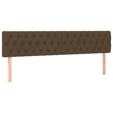 vidaXL Κρεβάτι Boxspring με Στρώμα Σκούρο Καφέ 120x190 εκ Υφασμάτινο