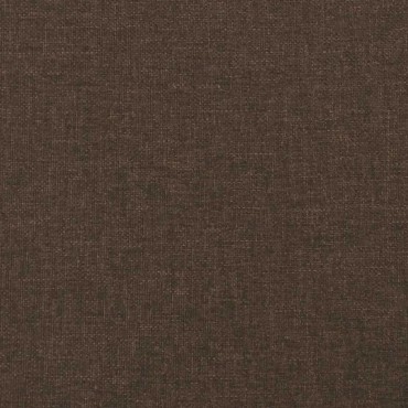 vidaXL Κρεβάτι Boxspring με Στρώμα Σκούρο Καφέ 120x190 εκ Υφασμάτινο