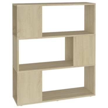 vidaXL Βιβλιοθήκη/Διαχωριστικό Sonoma Δρυς 80x24x94cm Μοριοσανίδα 1 τεμ.