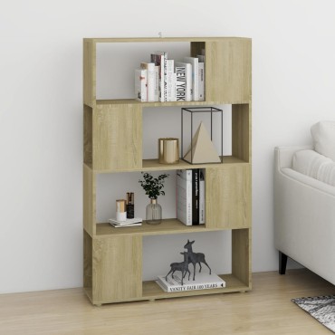 vidaXL Βιβλιοθήκη/Διαχωριστικό Χώρου Sonoma Δρυς 80x24x124,5cm Μοριοσ. 1 τεμ.
