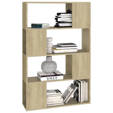vidaXL Βιβλιοθήκη/Διαχωριστικό Χώρου Sonoma Δρυς 80x24x124,5cm Μοριοσ. 1 τεμ.