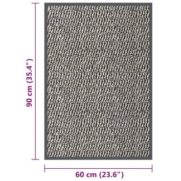 vidaXL Πατάκι Εισόδου Θυσανωτό Ανοιχτό Καφέ 60 x 90 εκ.