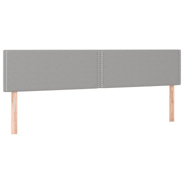 vidaXL Κρεβάτι Boxspring με Στρώμα & LED Αν.Γκρι 120x190εκ. Υφασμάτινο