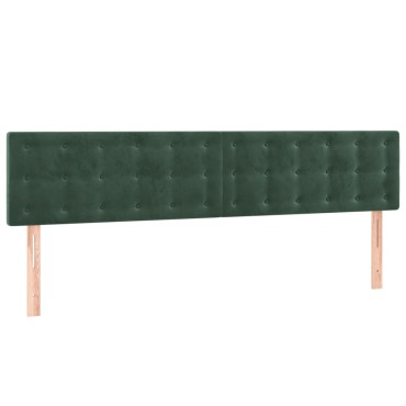 vidaXL Κρεβάτι Boxspring με Στρώμα Σκούρο Πράσινο 180x200εκ. Βελούδινο
