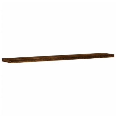 vidaXL Ράφια Τοίχου 4 τεμ. Καπνιστή Δρυς 60x10x1,5cm Επεξεργ. Ξύλο