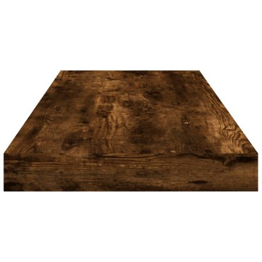 vidaXL Ράφια Τοίχου 4 τεμ. Καπνιστή Δρυς 60x10x1,5cm Επεξεργ. Ξύλο