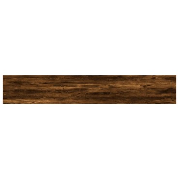 vidaXL Ράφια Τοίχου 4 τεμ. Καπνιστή Δρυς 60x10x1,5cm Επεξεργ. Ξύλο