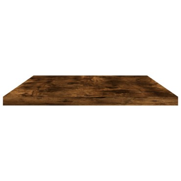 vidaXL Ράφια Τοίχου 4 τεμ. Καπνιστή Δρυς 60x20x1,5cm Επεξεργ. Ξύλο