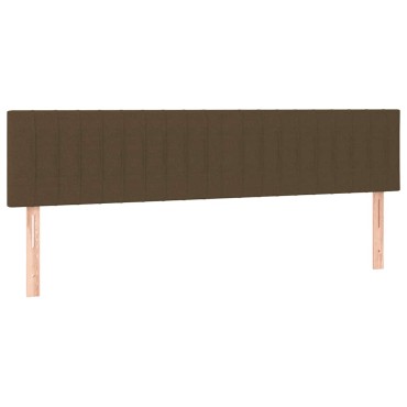 vidaXL Κρεβάτι Boxspring με Στρώμα Σκούρο Καφέ 120x190 εκ Υφασμάτινο