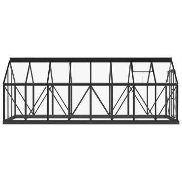 vidaXL Θερμοκήπιο Γυάλινο Ανθρακί 155 x 395,5 x 191 εκ. από Αλουμίνιο