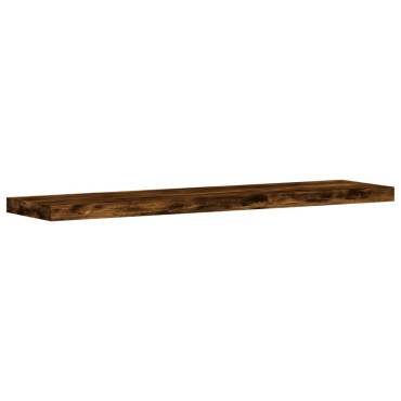 vidaXL Ράφια Τοίχου 4 τεμ. Καπνιστή Δρυς 40x10x1,5cm Επεξεργ. Ξύλο