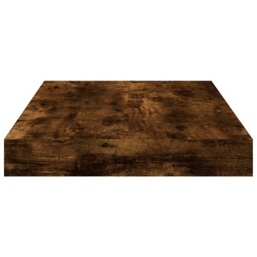 vidaXL Ράφια Τοίχου 4 τεμ. Καπνιστή Δρυς 40x10x1,5cm Επεξεργ. Ξύλο