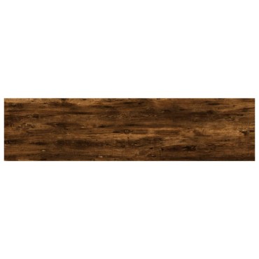 vidaXL Ράφια Τοίχου 4 τεμ. Καπνιστή Δρυς 40x10x1,5cm Επεξεργ. Ξύλο