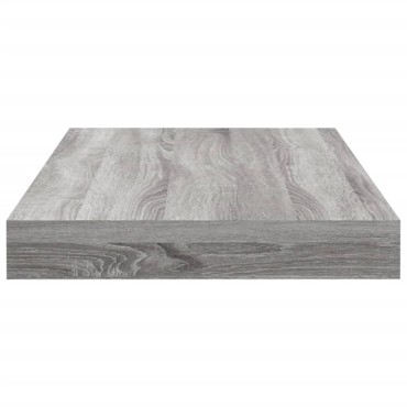 vidaXL Ράφια Τοίχου 4 τεμ. Γκρι Sonoma 40x10x1,5cm Επεξεργ. Ξύλο