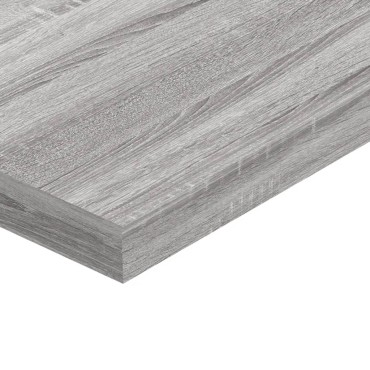 vidaXL Ράφια Τοίχου 4 τεμ. Γκρι Sonoma 40x10x1,5cm Επεξεργ. Ξύλο