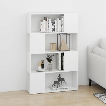 vidaXL Βιβλιοθήκη/Διαχωριστικό Χώρου Λευκό 80x24x124,5cm Μοριοσανίδα 1 τεμ.