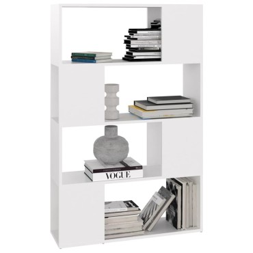 vidaXL Βιβλιοθήκη/Διαχωριστικό Χώρου Λευκό 80x24x124,5cm Μοριοσανίδα 1 τεμ.