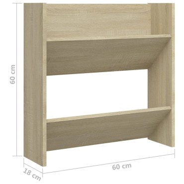 vidaXL Παπουτσοθήκες 2 τεμ. Sonoma Δρυς 60x18x60cm Μοριοσανίδα