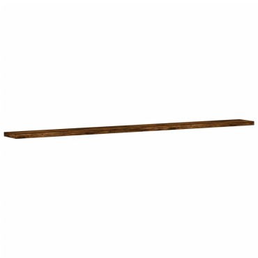vidaXL Ράφια Τοίχου 4 τεμ. Καπνιστή Δρυς 100x10x1,5cm Επεξεργ. Ξύλο