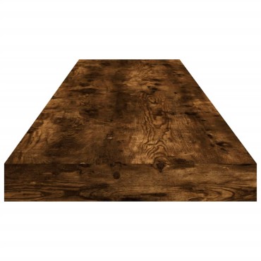 vidaXL Ράφια Τοίχου 4 τεμ. Καπνιστή Δρυς 100x10x1,5cm Επεξεργ. Ξύλο