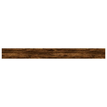 vidaXL Ράφια Τοίχου 4 τεμ. Καπνιστή Δρυς 100x10x1,5cm Επεξεργ. Ξύλο