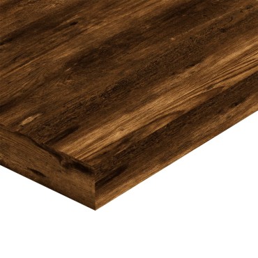 vidaXL Ράφια Τοίχου 4 τεμ. Καπνιστή Δρυς 100x10x1,5cm Επεξεργ. Ξύλο