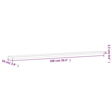 vidaXL Ράφια Τοίχου 4 τεμ. Καπνιστή Δρυς 100x10x1,5cm Επεξεργ. Ξύλο
