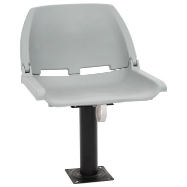 vidaXL Κάθισμα Σκάφους Πτυσσόμ. 4 τεμ. Γκρι 48x51x41 εκ Χωρίς Μαξιλάρι