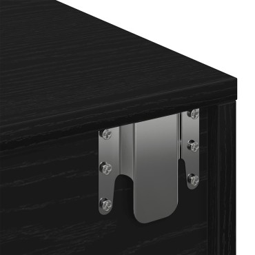 vidaXL Ράφι τοίχου με συρτάρια Μαύρο 100x36x19cm Κατασκευασμένο ξύλο 1 τεμ.