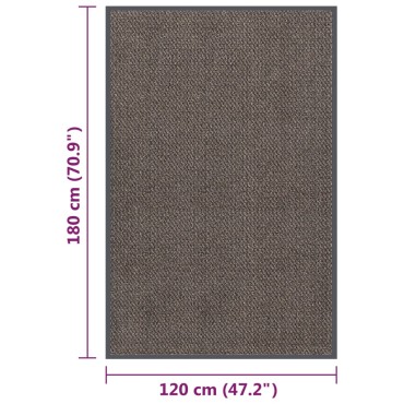 vidaXL Πατάκι Εισόδου Θυσανωτό Σκούρο Καφέ 120 x 180 εκ.