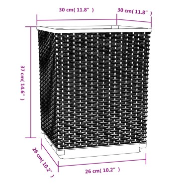 vidaXL Ζαρντινιέρες 4 τεμ. Καφέ 30 x 30 x 37 εκ. από Πολυπροπυλένιο