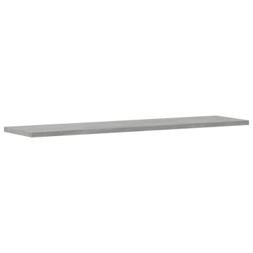 vidaXL Ράφια Βιβλιοθήκης 4 τεμ. Γκρι Σκυροδ. 80x20x1,5cm Επεξ. Ξύλο