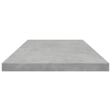 vidaXL Ράφια Βιβλιοθήκης 4 τεμ. Γκρι Σκυροδ. 80x20x1,5cm Επεξ. Ξύλο