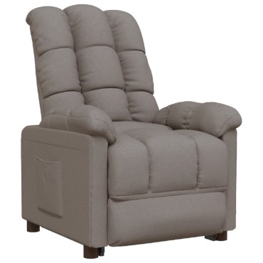 vidaXL Πολυθρόνα Ανακλινόμενη Taupe Υφασμάτινη 74x99x102cm 1 τεμ.