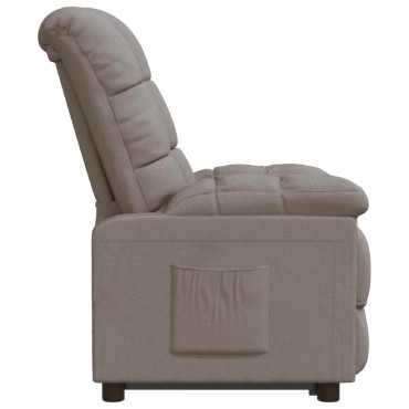 vidaXL Πολυθρόνα Ανακλινόμενη Taupe Υφασμάτινη 74x99x102cm 1 τεμ.