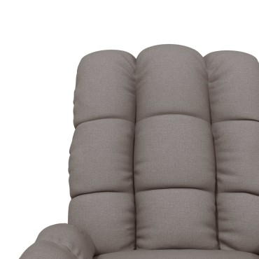 vidaXL Πολυθρόνα Ανακλινόμενη Taupe Υφασμάτινη 74x99x102cm 1 τεμ.