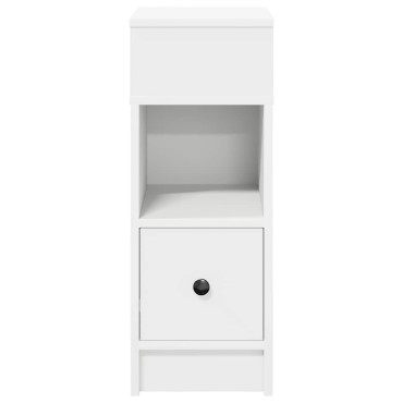 vidaXL Κομοδίνο με συρτάρι Λευκό 25x31x66cm 1 τεμ.