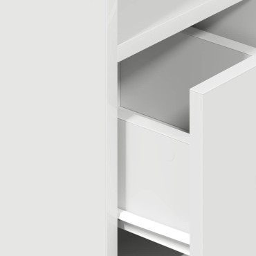 vidaXL Κομοδίνο με συρτάρι Λευκό 25x31x66cm 1 τεμ.
