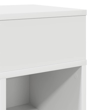 vidaXL Κομοδίνο με συρτάρι Λευκό 25x31x66cm 1 τεμ.