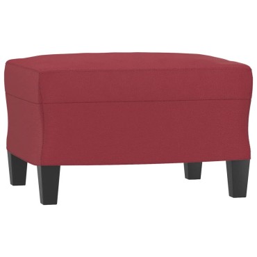 vidaXL Καναπές 3 τεμ. σετ κόκκινο κρασί Faux δέρμα 154x77x80cm  Διθέσιος