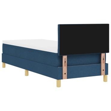 vidaXL Κρεβάτι με Στρώμα Μπλε 80x200 cm Ύφασμα