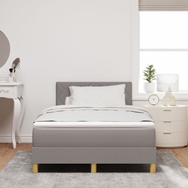 vidaXL Κρεβάτι Ελατηρίου με Στρώμα Ταπουμε 120x200 εκ. Ύφασμα