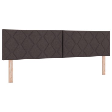 vidaXL Κρεβάτι Βαφής με Στρώμα Σκούρο Καφέ 180x200 εκ. Ύφασμα