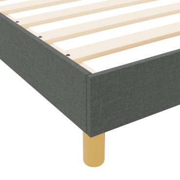 vidaXL Σκούρο Γκρι Κρεβάτι 160x200 εκ Fabric