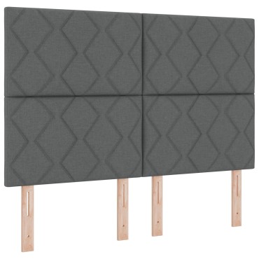 vidaXL Σκούρο Γκρι Κρεβάτι 160x200 εκ Fabric