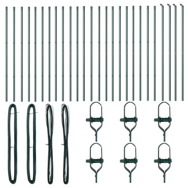 vidaXL Ενσωματωμένος Πόλος Φράχτη 26 τμχ. Πράσινο